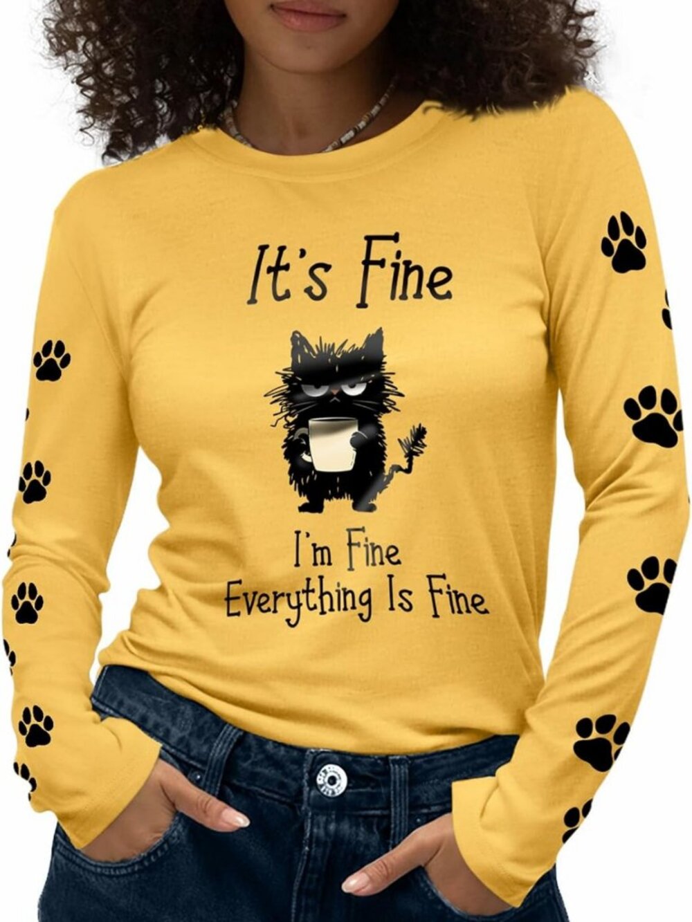 Soft Crewneck Long Sleeve Shirt for Women - Casual Graphic Tee, Cute Vacation